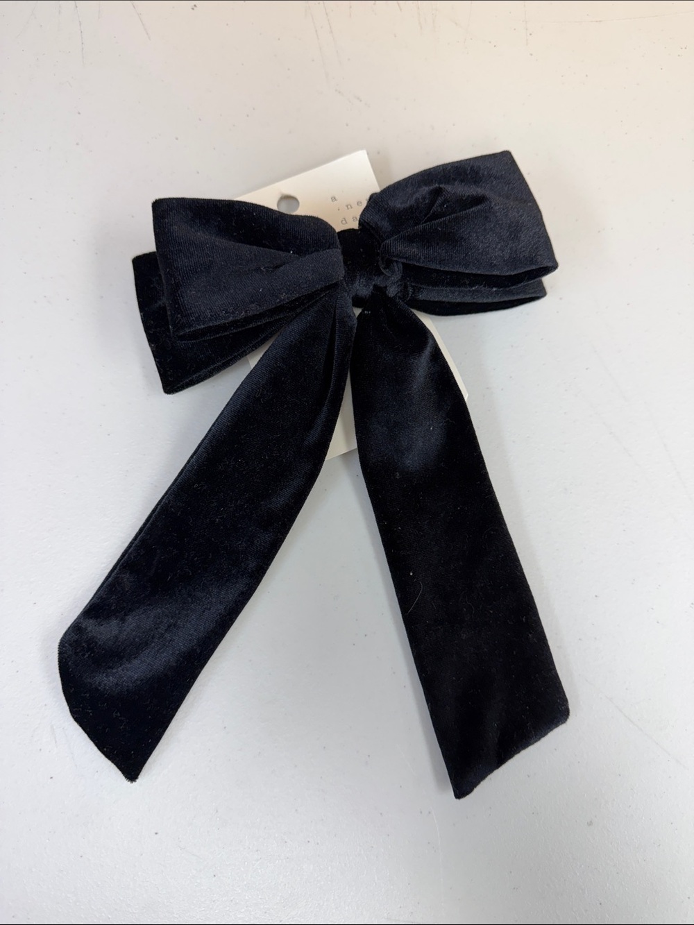 A New Day Women’s black velvet hair bow hair accessory hair clip new